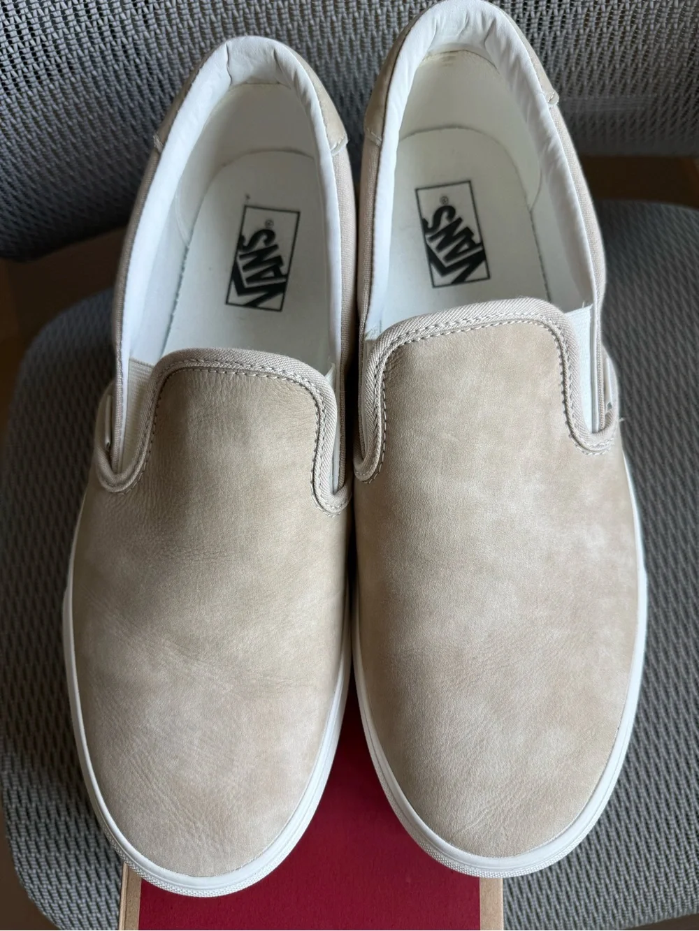 Vans Slip-On Suede Loafers in Beige